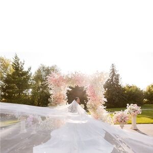 BEAUTIFUL LONG BEADED WEDDING VEIL